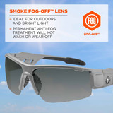 Tenacious Holdings, Inc Skullerz 52133 Skullerz Dagr AF Smoke Safety Glasses