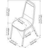 Lorell 89265E38G4 Lorell Upholstered Stacking Chairs