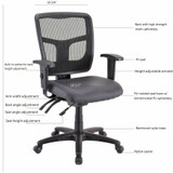 Lorell 86241 Lorell Executive Antimicrobial Mid-back Chair Lorell 86241 Lorell Executive Antimicrobial Mid-back Chair