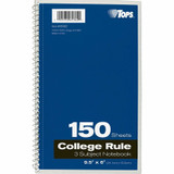 TOPS Products TOPS 65362 TOPS 3-subject College Ruled Notebook
