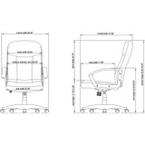 Lorell 84552 Lorell Executive Upholstered Mid-Back Chair