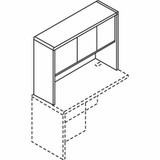Lorell 69384 Lorell Essentials Series Stack-on Hutch with Doors Lorell 69384 Lorell Essentials Series Stack-on Hutch with Doors