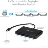 StarTech.com MSTMDP124DP StarTech.com 4-Port Multi Monitor Adapter, Mini DisplayPort 1.2 to DP MST Hub, 4x 1080p, Video Splitter for Extended Desktop Mode, Windows StarTech.com MSTMDP124DP StarTech.com 4-Port Multi Monitor Adapter, Mini DisplayPort 1.2 to DP MST Hub, 4x 1080p, Video Splitter for Extended Desktop Mode, Windows