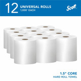 Kimberly-Clark Corporation Scott 01000 Scott Essential Universal High-Capacity Hard Roll Towels with Absorbency Pockets