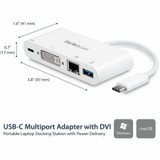 StarTech.com DKT30CDVPD StarTech.com USB C Multiport Adapter to DVI-D (Digital) Video - 60W PD Passthrough/GbE/USB-A - Portable USB Type-C/Thunderbolt 3 Mini Dock StarTech.com DKT30CDVPD StarTech.com USB C Multiport Adapter to DVI-D (Digital) Video - 60W PD Passthrough/GbE/USB-A - Portable USB Type-C/Thunderbolt 3 Mini Dock