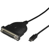 StarTech.com ICUSBCPLLD25 StarTech.com USB C to Parallel Printer Cable - USB to DB25 - Printer Cable Adapter - USB C Printer Cable - Bus Powered