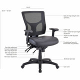 Lorell 62041 Lorell Conjure Mid-Back Office Chair
