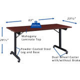 Lorell 60735 Lorell Mobile Folding Training Table