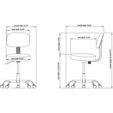 Lorell 69511 Lorell 16" Round Seat Pneumatic-Lift Stool with Back Lorell 69511 Lorell 16" Round Seat Pneumatic-Lift Stool with Back