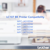 Brother Industries, Ltd Brother LC107BK Brother Genuine Innobella LC107BK Super High Yield Black Ink Cartridge