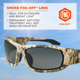 Tenacious Holdings, Inc Skullerz 50333 Skullerz Odin AF Smoke Safety Glasses