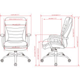Lorell 62624 Lorell Big & Tall Double Cushion Executive High-Back Chair