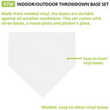 Champion Sports 97W Champion Sports Indoor/Outdoor Throwdown Base Set White