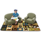 Carpets for Kids 11726 Carpets for Kids Toddler Alpha Blocks Nature Rug