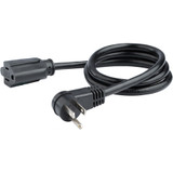 StarTech.com PAC101R3 StarTech.com 3ft (1m) Power Extension Cord, Right Angle NEMA 5-15P to NEMA 5-15R, 13A 125V, 16AWG, Black, Flat Outlet Extension Cable