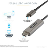 StarTech.com CDP2HDMM4MH StarTech.com 13ft (4m) USB C to HDMI Cable 4K 60Hz with HDR10, Ultra HD USB Type-C to HDMI 2.0b Video Adapter Cable, DP 1.4 Alt Mode HBR3 StarTech.com CDP2HDMM4MH StarTech.com 13ft (4m) USB C to HDMI Cable 4K 60Hz with HDR10, Ultra HD USB Type-C to HDMI 2.0b Video Adapter Cable, DP 1.4 Alt Mode HBR3