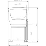 Lorell 41846 Lorell Mobile Mesh Back Nesting Chairs