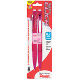 Pentel of America, Ltd Pentel PD277TBP2PBC Pentel Twist Erase Pink Click Mechanical Pencils