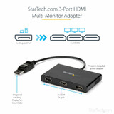 StarTech.com MSTDP123HD StarTech.com 3-Port Multi Monitor Adapter, DisplayPort to 3x HDMI MST Hub, Triple 1080p, Video Splitter for Extended Desktop Mode, Windows StarTech.com MSTDP123HD StarTech.com 3-Port Multi Monitor Adapter, DisplayPort to 3x HDMI MST Hub, Triple 1080p, Video Splitter for Extended Desktop Mode, Windows