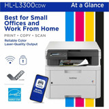 Brother Industries, Ltd Brother HLL3300CDW Brother HL-L3300CDW Wireless Digital Color Multi-Function Printer with Laser Quality Output, with Copy & Scan, Duplex and Mobile Printing