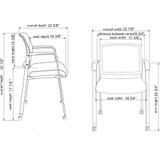 Lorell 30953 Lorell Mesh Back Guest Chair with Casters