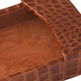 Dacasso Limited, Inc Protacini A6109 Protacini Cognac Brown Italian Patent Leather 4" x 6" Memo Holder