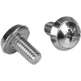 StarTech.com CABSCRWM620 StarTech.com Rack Screws - 20 Pack - Installation Tool - 12 mm M6 Screws - M6 Nuts - Cabinet Mounting Screws and Cage Nuts