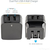 StarTech.com USB2PACUBK StarTech.com 2 Port USB Wall Charger, 17W Wall Charger Hub (2.4A & 1A port), Dual USB-A Power Adapter, Portable Charger for Phones/Tablets StarTech.com USB2PACUBK StarTech.com 2 Port USB Wall Charger, 17W Wall Charger Hub (2.4A & 1A port), Dual USB-A Power Adapter, Portable Charger for Phones/Tablets