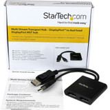 StarTech.com MSTDP122DP StarTech.com Dual-Monitor DisplayPort 1.2 Splitter, DisplayPort to 2x DP Multi-Monitor Adapter, Dual 4K 30Hz Computer MST Hub, Windows