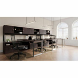 Lorell 16212 Lorell Relevance Series 2-Drawer File Cabinet Credenza w/Open Shelf