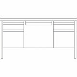 Lorell 60928 Lorell Fortress Series Double-Pedestal Desk