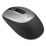 ADESSO INC A10 iMouse A10 Antimicrobial Wireless Mouse, 2.4 GHz Frequency/30 ft Wireless Range, Left/Right Hand Use, Black/Silver