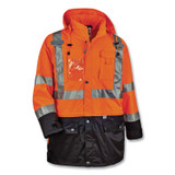 TENACIOUS HOLDINGS, INC. ergodyne® 25468 GloWear 8386 Class 3 Hi-Vis Outer Shell Jacket, Polyester, 4X-Large, Orange