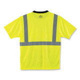 TENACIOUS HOLDINGS, INC. ergodyne® 22508 GloWear 8289BK Class 2 Hi-Vis T-Shirt with Black Bottom, 4X-Large, Lime