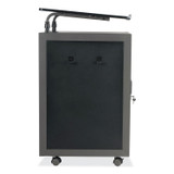 NATIONAL PUBLIC SEATING Oklahoma Sound® TWPL Teacher's WorkPod Lectern, 20 x 24 x 41, Charcoal Slate/Black