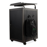 NATIONAL PUBLIC SEATING Oklahoma Sound® TWPL Teacher's WorkPod Lectern, 20 x 24 x 41, Charcoal Slate/Black
