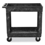 RUBBERMAID COMMERCIAL PROD. 9T6600BLA Service/Utility Carts, Plastic, 2 Shelves, 500 lb Capacity, 34.13" x 17.38" x 32.38", Black