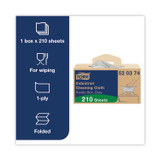 SCA TISSUE Tork® 520374 Industrial Cleaning Cloths, 1-Ply, 16.34 x 14, Gray, 210 Wipes/Box