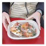 WORLD CENTRIC CTLCS3 PLA Lids for Fiber Containers, 8.8 x 6.9 x 0.8, Clear, Plastic, 400/Carton