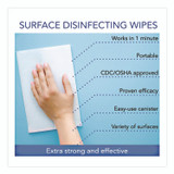 SANI PROFESSIONAL P24284 Sani-Cloth Prime Germicidal Disposable Wipes, Extra-Large, 1-Ply, 7.5 x 15, Unscented, White, 70/Canister, 6 Canisters/Carton
