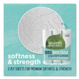 SEVENTH GENERATION 13738 100% Recycled Bathroom Tissue, Septic Safe, 2-Ply, White, 240 Sheets/Roll, 24 Rolls/Pack