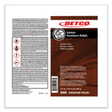 BETCO CORPORATION 602300 Lemon Furniture Polish, Lemon Scent, 19 oz Aerosol Can, 12/Carton