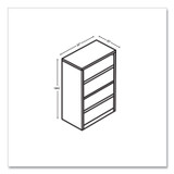 HON COMPANY 10516LKI1 10500 Series Lateral File, 4 Legal/Letter-Size File Drawers, Kingswood Walnut, 36" x 20" x 59.13"