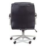 SAFCO PRODUCTS 3503BL Lineage Big and Tall Mid Back Task Chair 28" Back, Supports Up to 400 lb, 21.5" - 25.25" Seat Height, Black Seat, Chrome Base