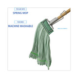BOARDWALK MWTLGCT Microfiber Looped-End Wet Mop Head, Large, Green, 12/Carton