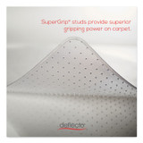 DEFLECTO CORPORATION CM14112AM Antimicrobial Chair Mat for Medium Pile Carpeted Floors, Rectangular with Lip, Straight Edges, 36" x 48", Clear