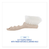 BOARDWALK 4408 Utility Brush, Cream Nylon Bristles, 5.5" Brush, 3.5" Tan Plastic Handle