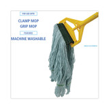 BOARDWALK 1400MCT EchoMop with Looped-End Wet Head, Synthetic/Cotton, Medium, Blue, 12/Carton