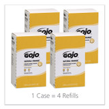 GO-JO INDUSTRIES GOJO® 7250 NATURAL ORANGE Smooth Hand Cleaner, Refill for GOJO PRO TDX Push-Style Dispenser, Citrus Scent, 2,000 mL, 4/Carton
