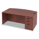 ALERA VA22-7236MC Alera Valencia Series Bow Front Desk Shell, 71" x 41.38" x 29.63", Medium Cherry